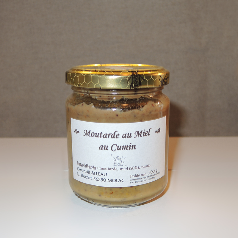 Moutarde Miel Cumin du Rocher (Molac - 56) 200 g
