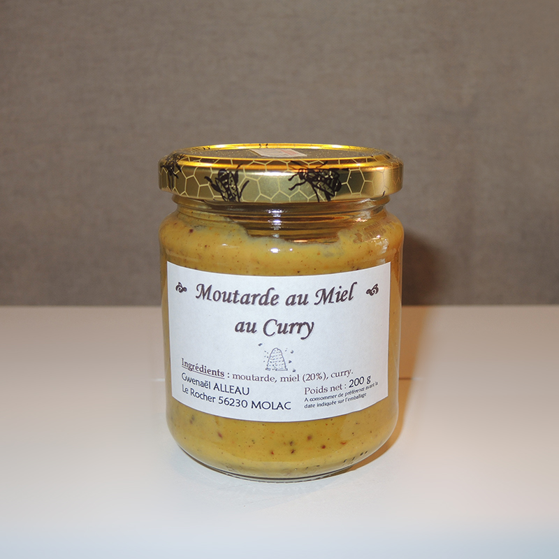 Moutarde Miel Curry du Rocher (Molac - 56) 200 g