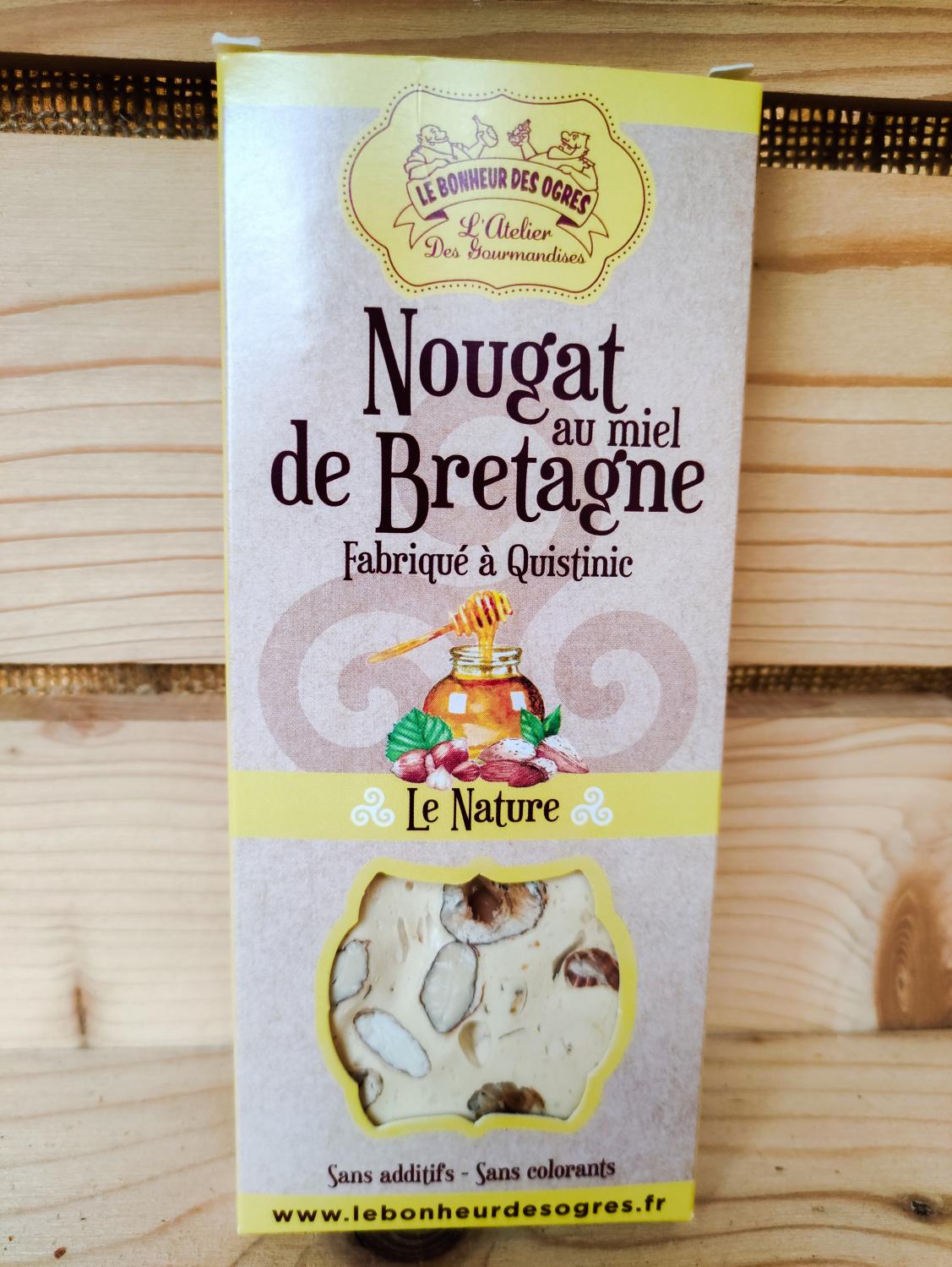 Nougat au miel de Bretagne - Nature - 80g