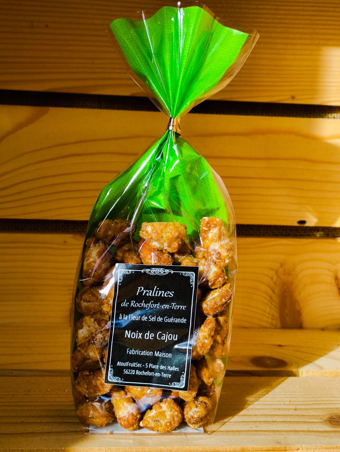 Pralines NOIX DE CAJOU à la fleur de sel de Guérande - 110g (54,54€/kg)